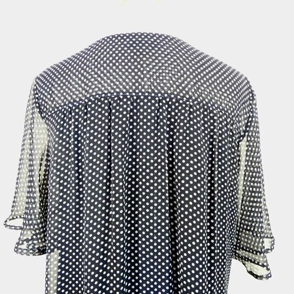 💜 3/$30 6/$50 1 11 Tylho Navy White Polka Dot Large Dress - Flawed Print - Picture 6 of 14